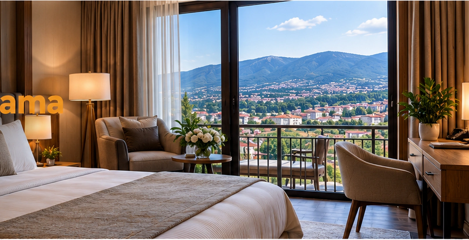 İnegöl manzaralı modern ve konforlu otel odası